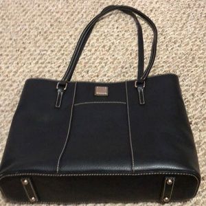Dooney & Bourke black leather shoulder tote